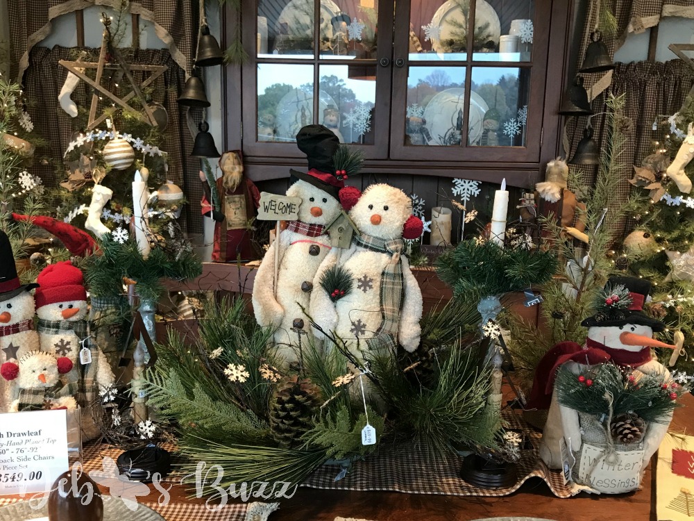 Old Allegheny Christmas Shop snowmen table